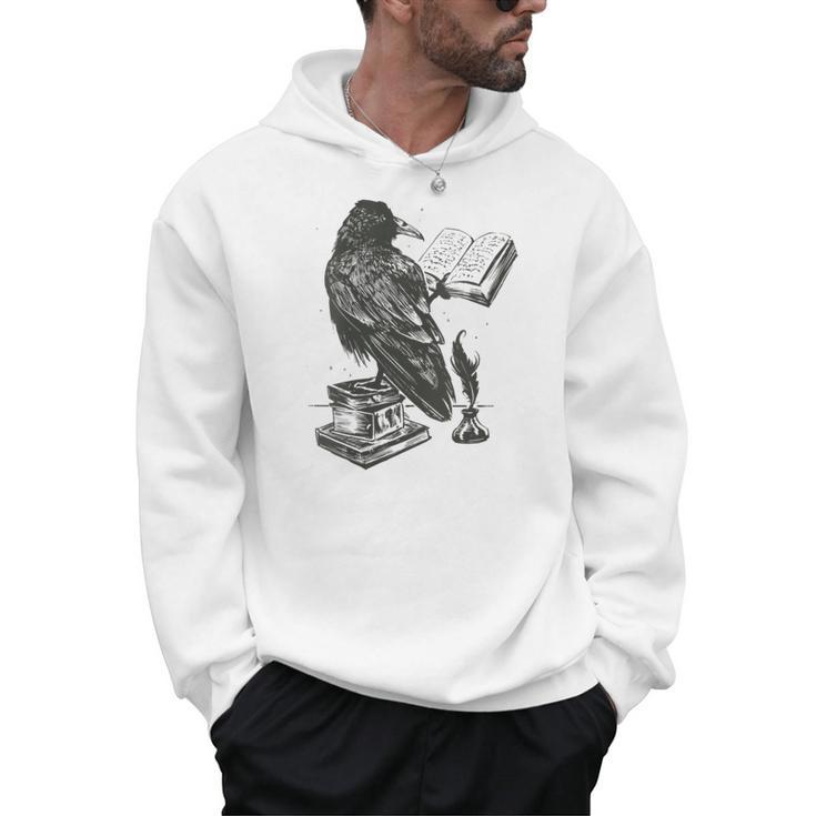 Bird Raven Book Lovers Men Women Graphic Tshirt Men Hoodie