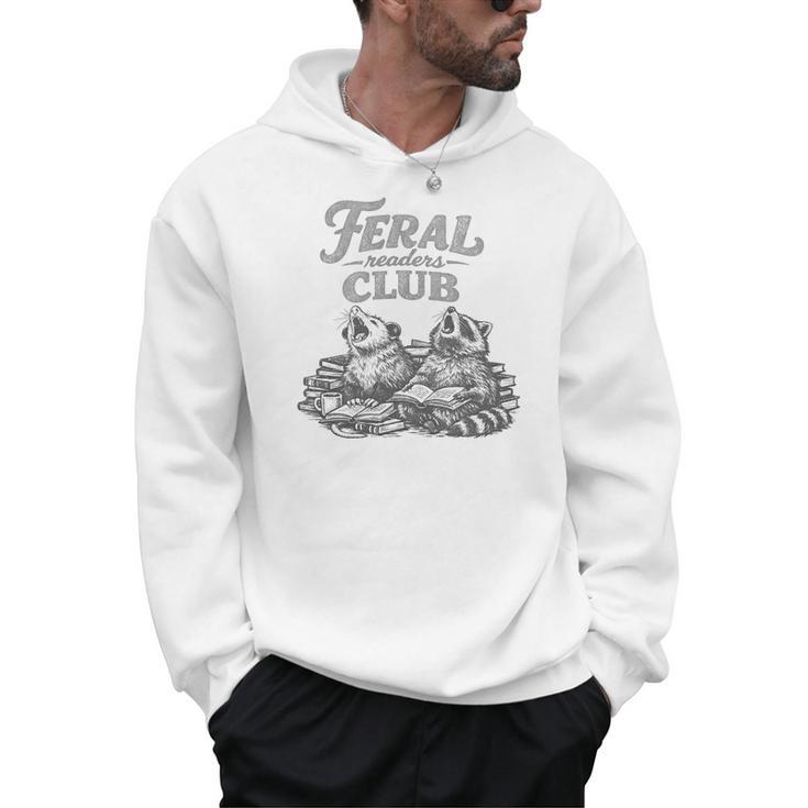Book Lover Bookworm Feral Readers Club Raccoon Opossum Premium Tri-Blend Men Hoodie