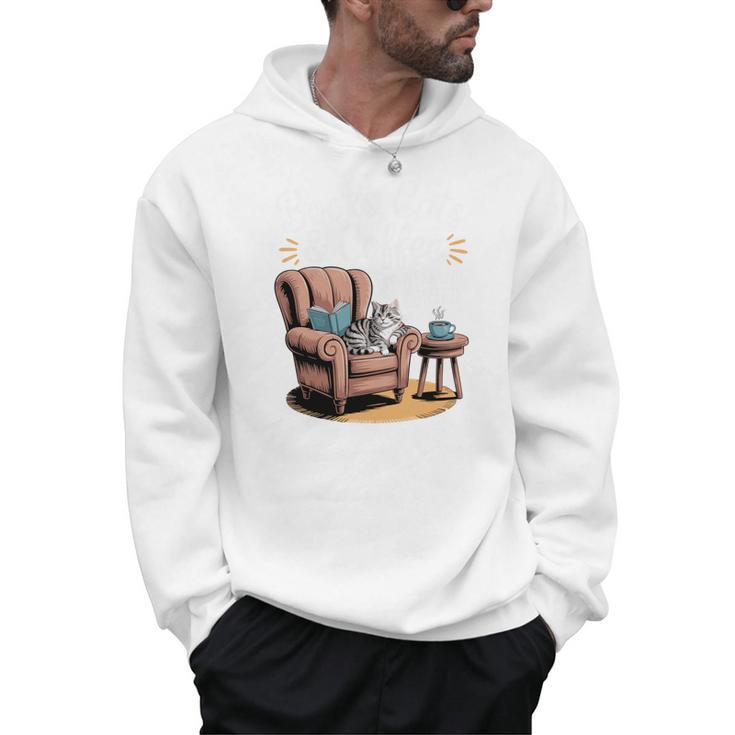 Book Lovers Cats Men Hoodie