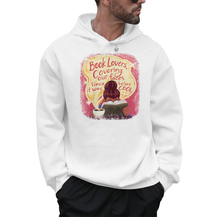 Book Lovers Covering Our Faces Men Hoodie