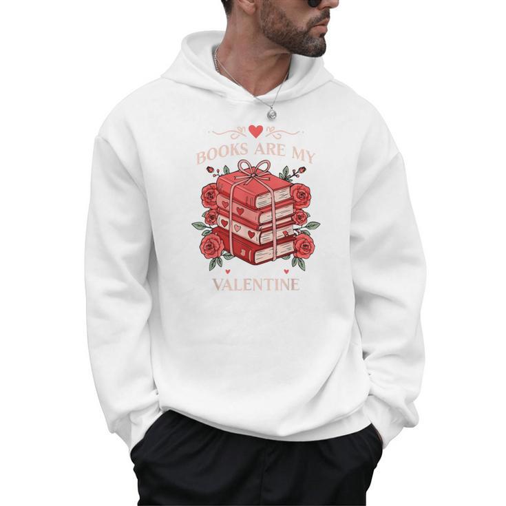 Books Are My Valentine Book Lover Heart Matching Party Men Hoodie