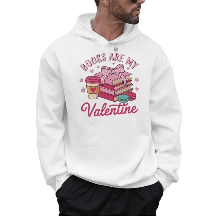 Books Are My Valentine Coquette Bow Bookworm Pink Books Men Hoodie