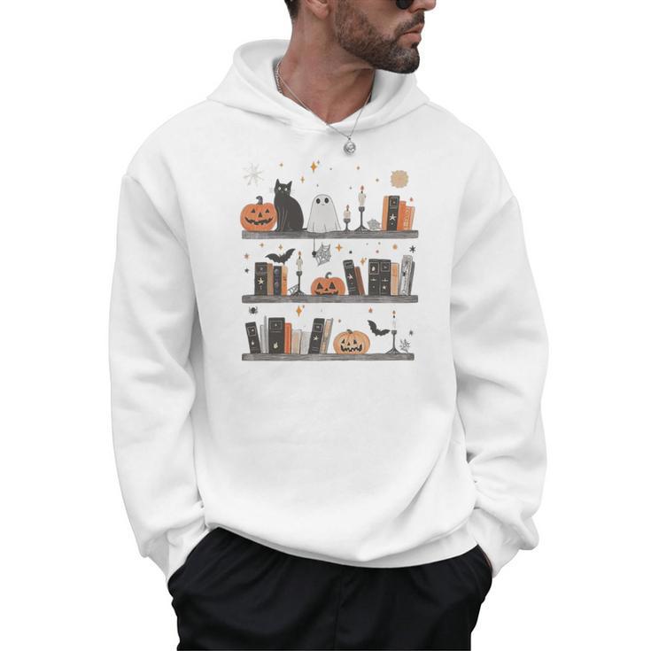 Cat Book Lover Halloween Cute Spooky Reading Premium Tri-Blend Men Hoodie