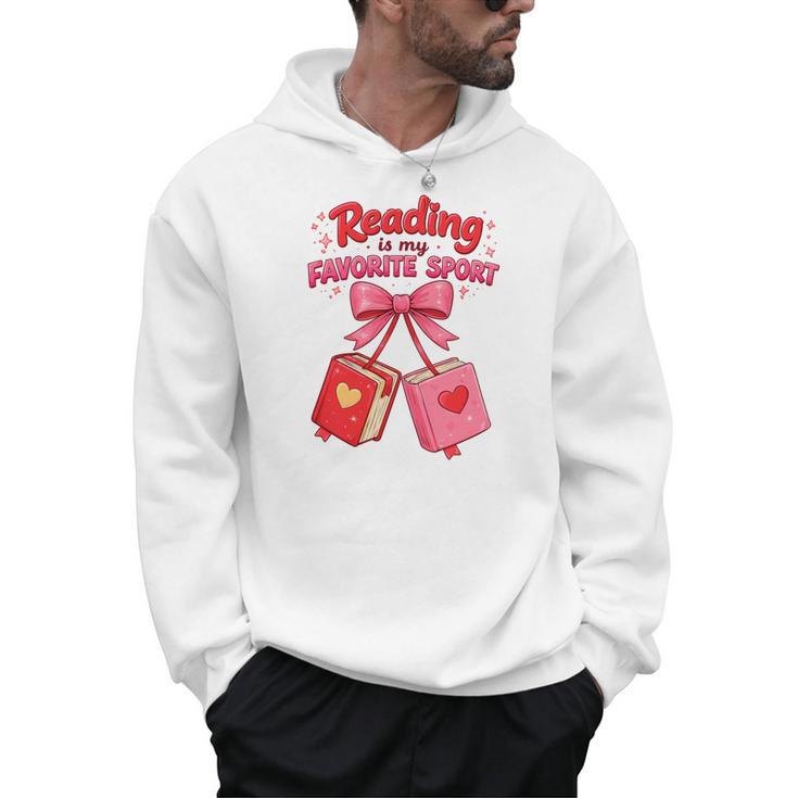 Coquette Reading Is My Favorite Sport Cute Book Lovers Premium Tri-Blend Men Hoodie