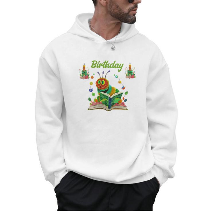 Dad Of Caterpillar Birthday Reading Books Lovers Men Hoodie