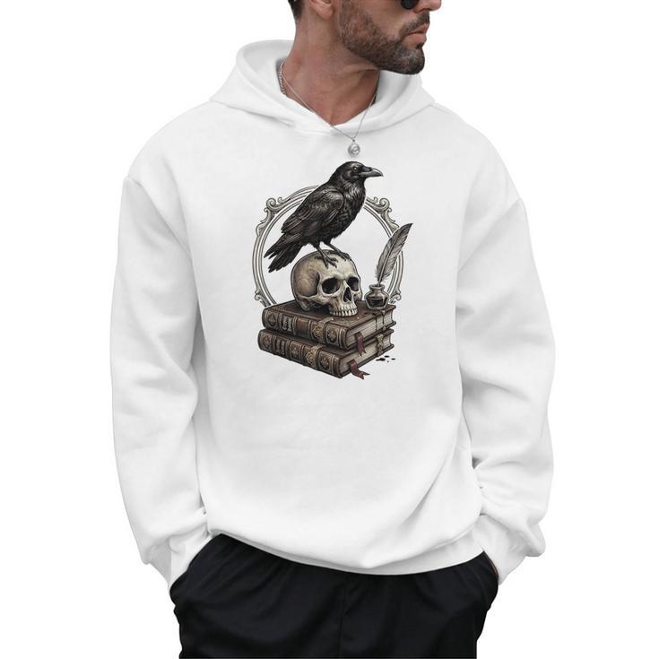 Dark Academia Raven Skull Books Men Hoodie