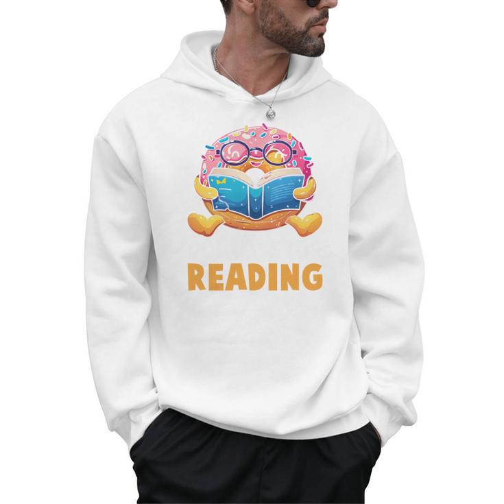 Donut Stop Reading Cute Book Reader Bookworm Donut Day Men Hoodie