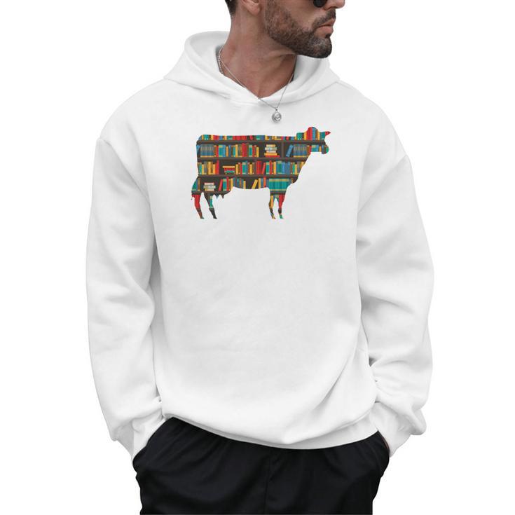 Easily Distracted By Cows & Books Lover Heifer Farm Men Hoodie