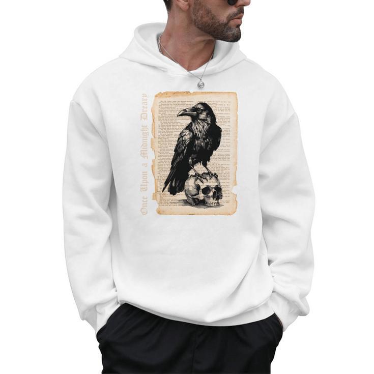 Edgar Allan Poe Raven Gothic Book Lover Men Hoodie