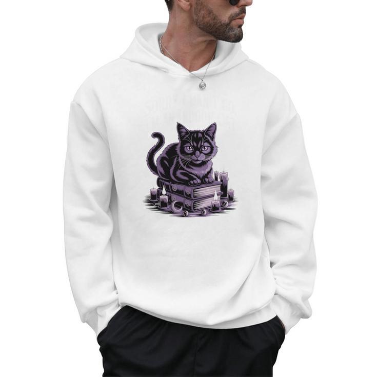I'm An Indoor Cat Cute Witch Kitten With Books And Candles Men Hoodie