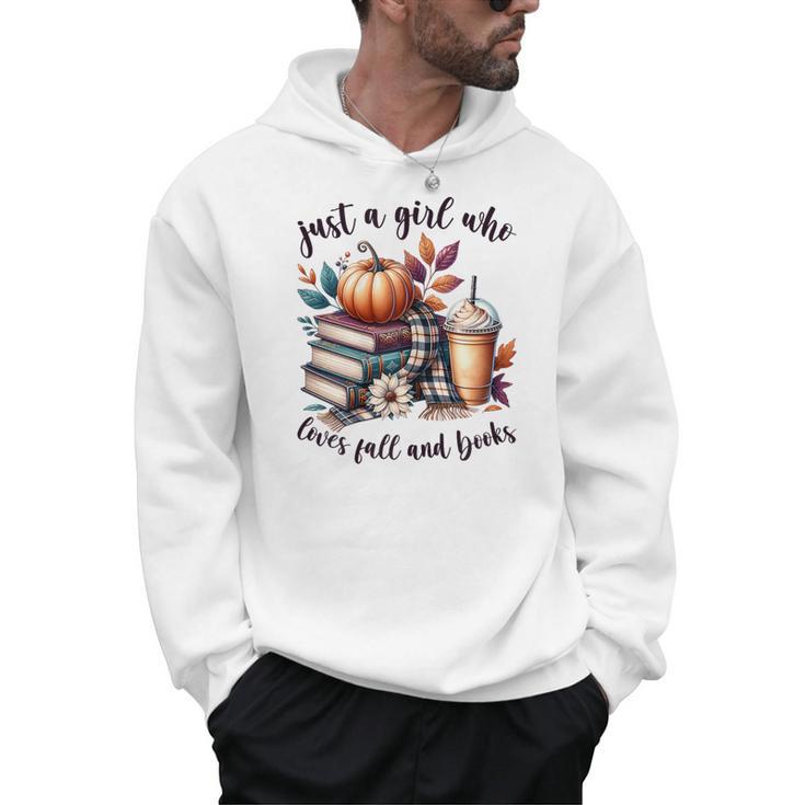 Just a Girl Who Loves Fall And Books Pumpkin Spice Autumn Men Hoodie