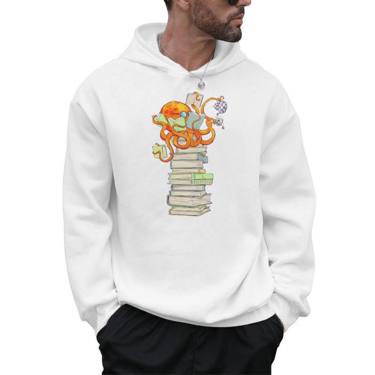 Kawaii Octopus Bookworm Fun Reading Tee For Book Lovers Premium Tri-Blend Men Hoodie