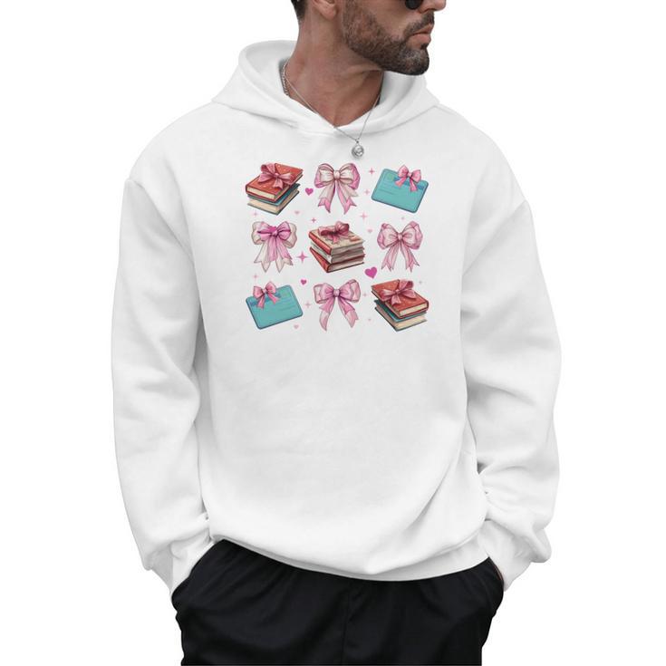 Librarian Library Books Girl Coquette Bow Pink Mom Men Hoodie