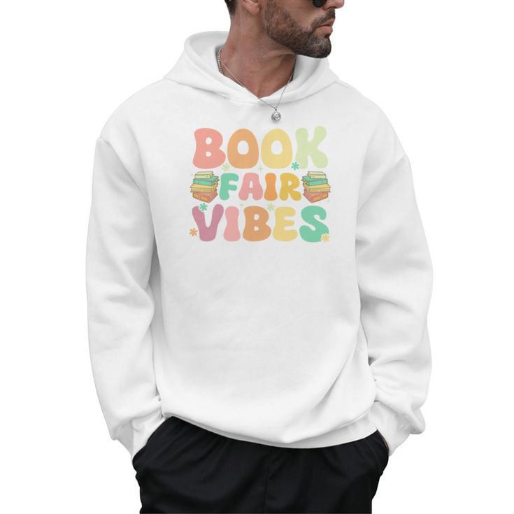 Library Book Fair Vibe Groovy Retro School Reading Nostalgic Men Hoodie