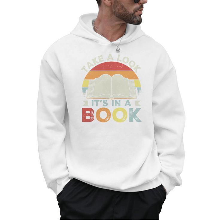 Take A Look It's In A Book Retro Reading Premium Tri-Blend Men Hoodie
