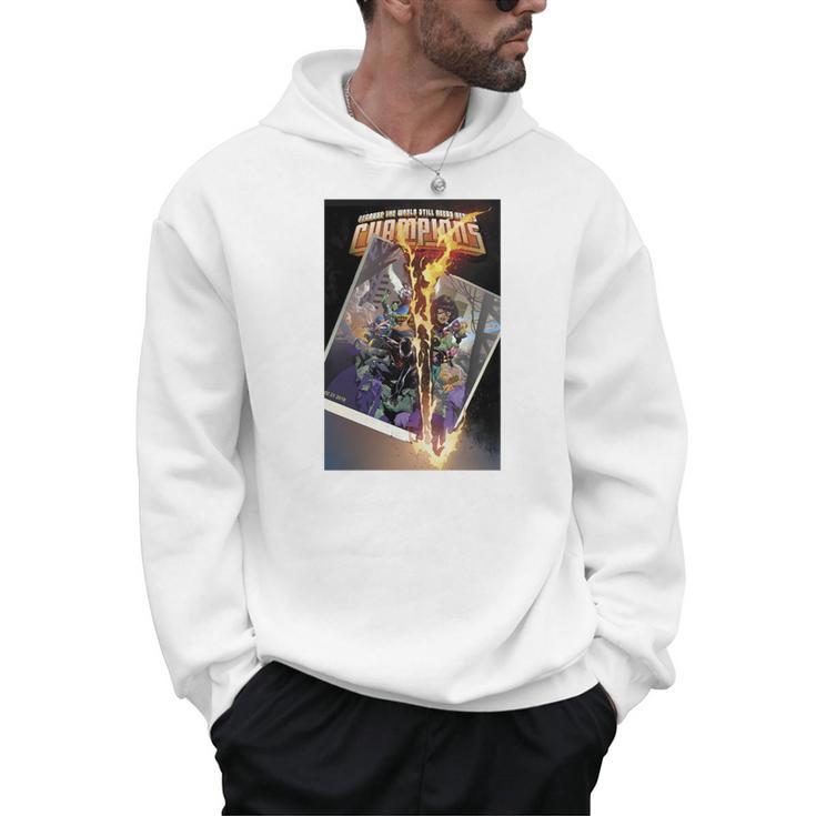 Marvel Comixology Champions Unlimited Comic Book Cover Comfort Colors Crop Top Men Hoodie