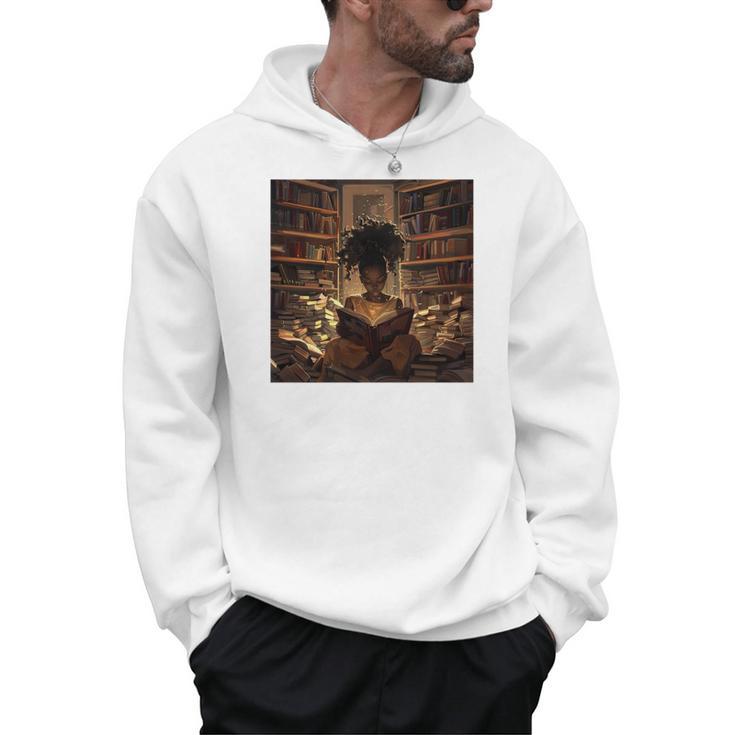 Melanin Afro Women Educated Reading Book History Comfort Colors Crop Top Men Hoodie