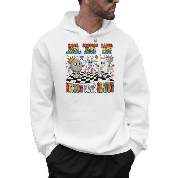 Nothing Beats Reading Rock Paper Scissors Book Love Men Hoodie