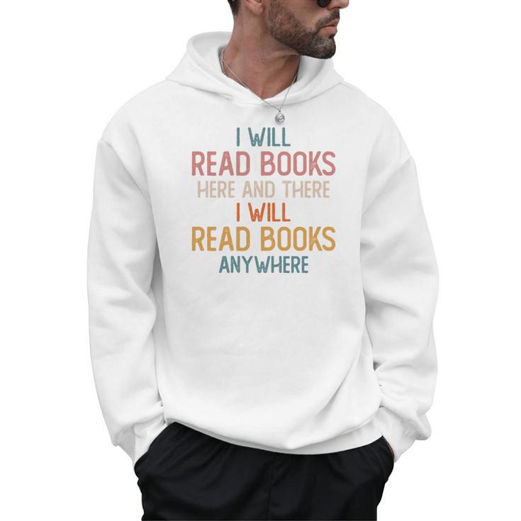 I Read Books Anywhere I Love Heart Books Bookworm Men Hoodie