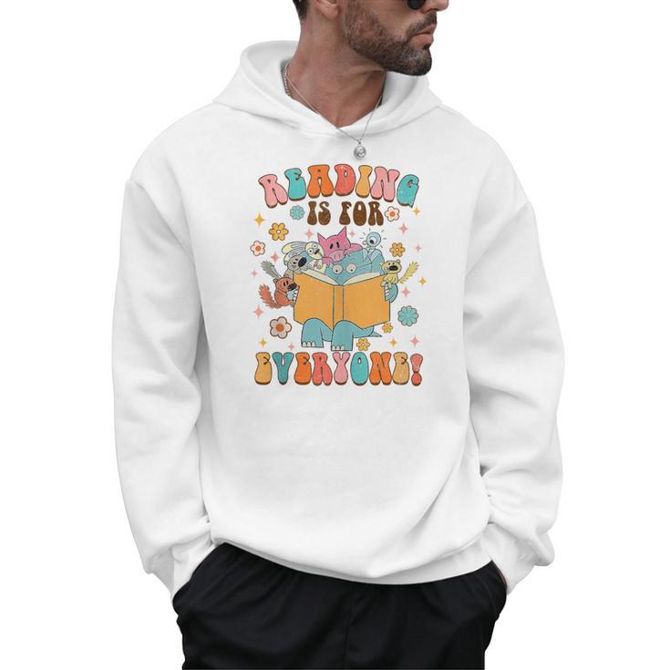 Reading Is For Everyone Book Lover Bookworm Bookish Groovy Men Hoodie