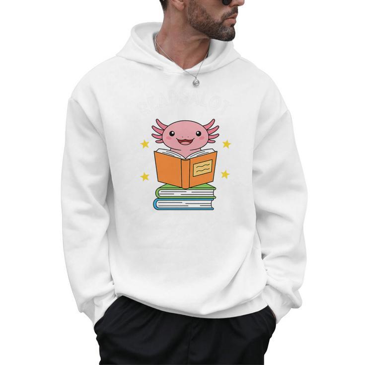 Readsalot Axolotl Reading Kids Book Lover Librarian Premium Tri-Blend Men Hoodie