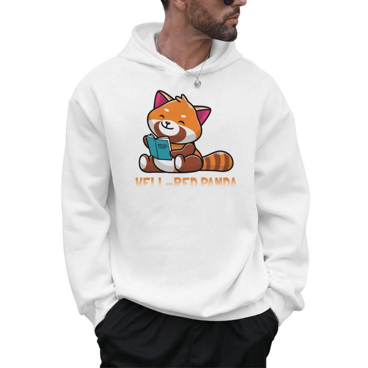 Well Red Panda Shirt Bookworm Reading Books Panda Men Hoodie