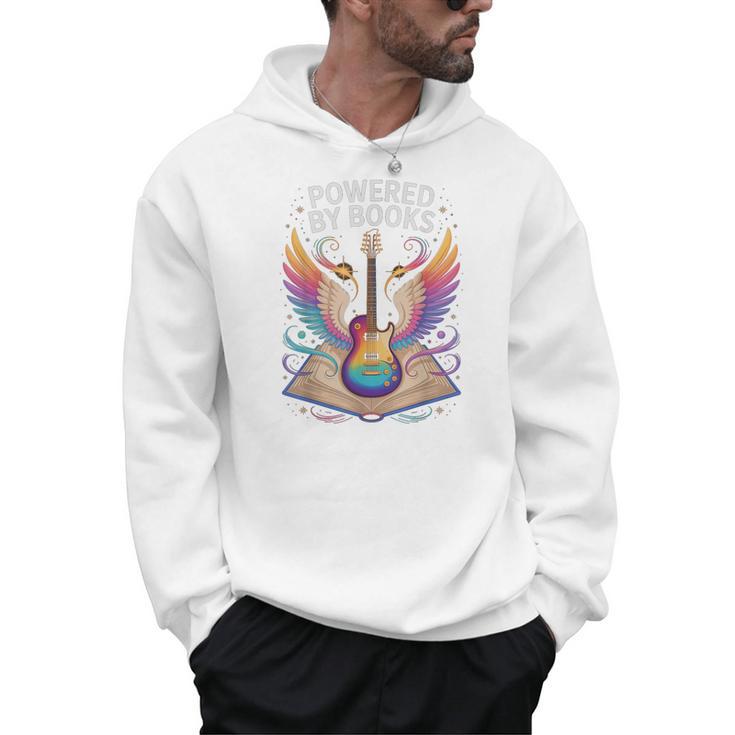 Rockstar Powered BY Books Reading Rocks Preschool Teacher Men Hoodie
