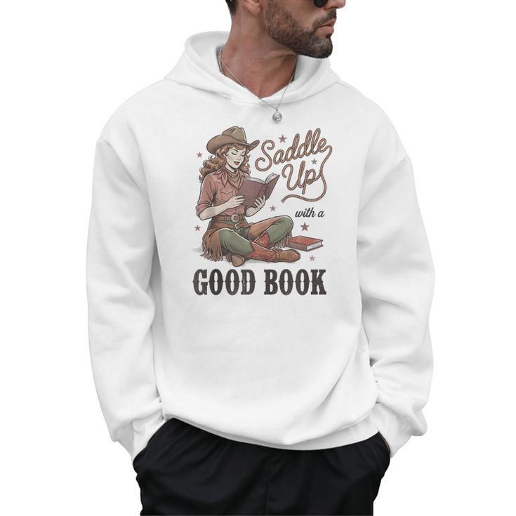 Saddle Up With A Good Book Western Reading Men Hoodie