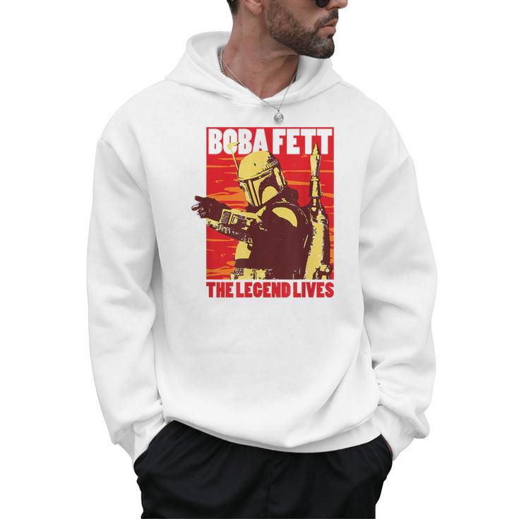 Star Wars The Book Of Boba Fett The Legend Lives Poster V-2 Men Hoodie