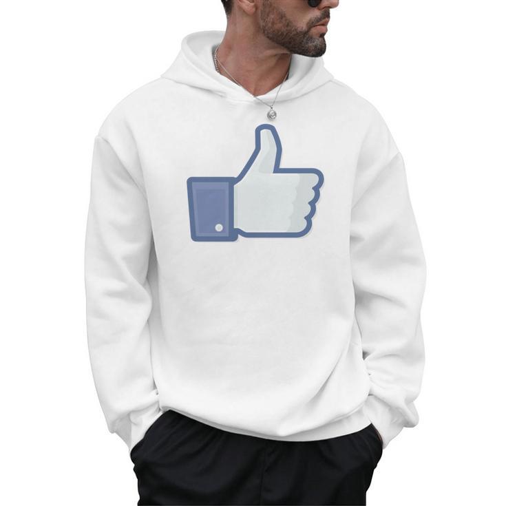 Thumbs Up Like Face Book Icon Men Hoodie