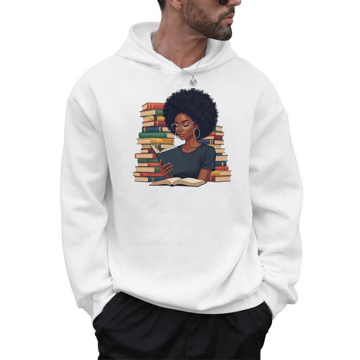 History Month Afro Women Girls Book Lover Librarian Premium Tri-Blend Men Hoodie