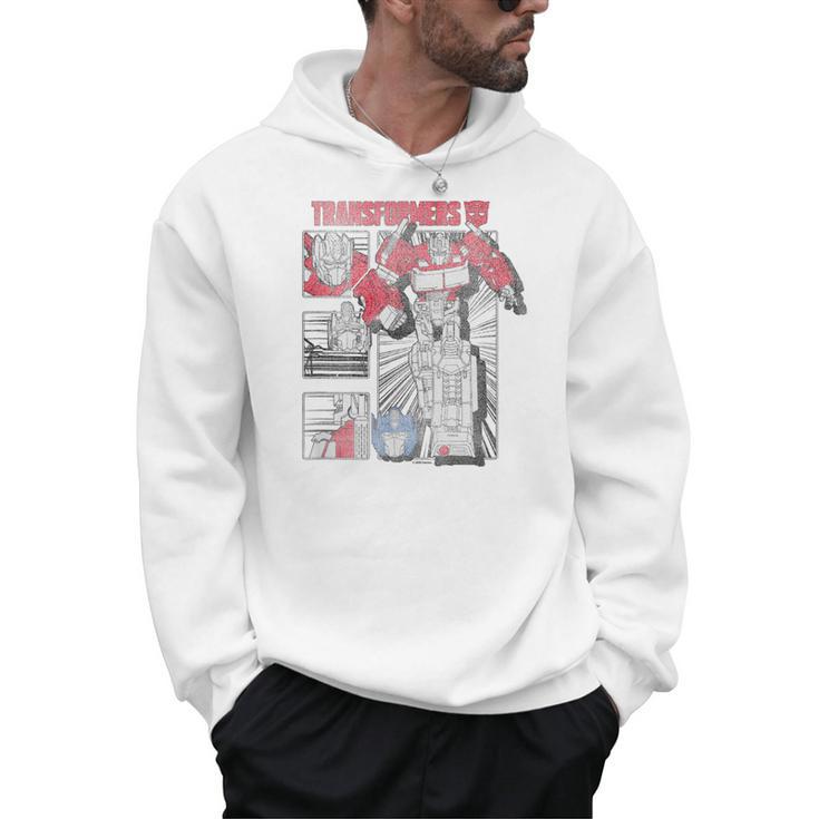 Transformers Optimus Prime Vintage Comic Book Style Panels Men Hoodie