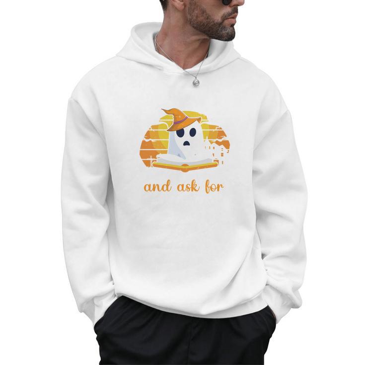 Trick Or Treating Ask For Books Halloween Book Lover Reading Men Hoodie