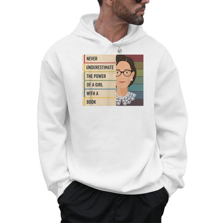 Never Underestimate The Power Of A Girl With A Book Feminist Men Hoodie