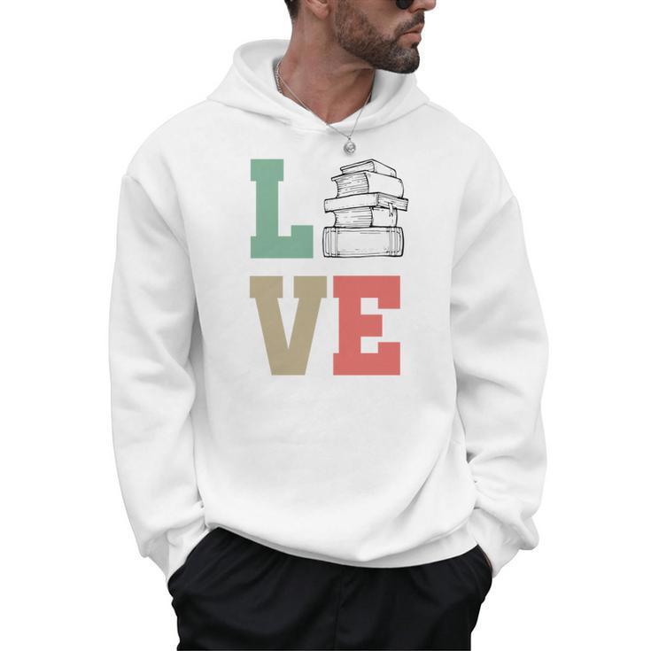 Valentines Day Book Lover Reading Men Hoodie