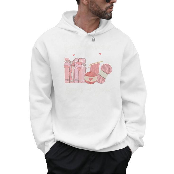 Yarn Quote Easily Distracted By Books And Yarn Reader Premium Tri-Blend Men Hoodie