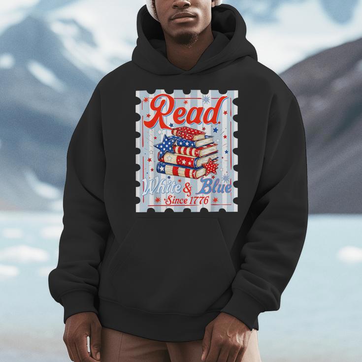 4th Of July Patriotic Read Blue Books Men Women Kid Men Hoodie