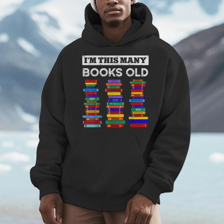 50th Birthday I'm This Many Books Old 50 Years Old Bookworm Men Hoodie 50th Birthday I'm This Many Books Old 50 Years Old Bookworm Men Hoodie