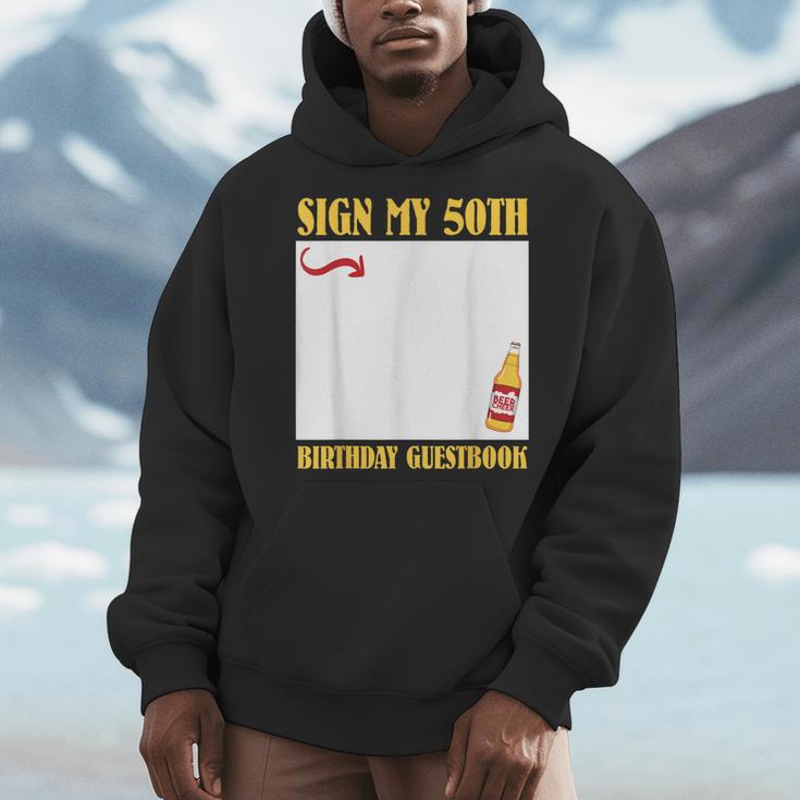 50th Birthday SIGN MY 50TH BIRTHDAY GUESTBOOK 50 Years Men Hoodie