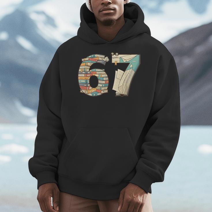 67 Book Stack Literary Adventure Reader Men Hoodie