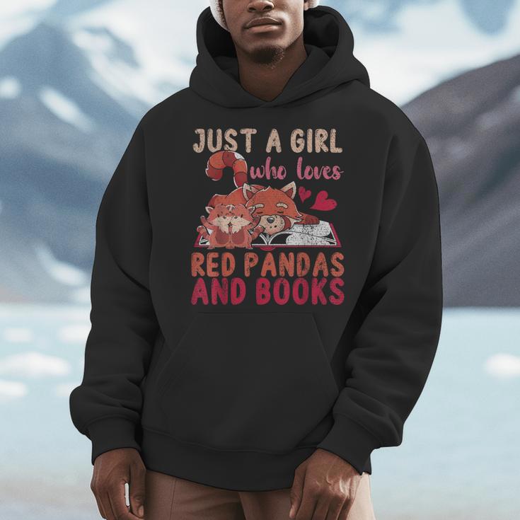 Animal Just A Girl Who Loves Red Pandas And Books Reading Men Hoodie