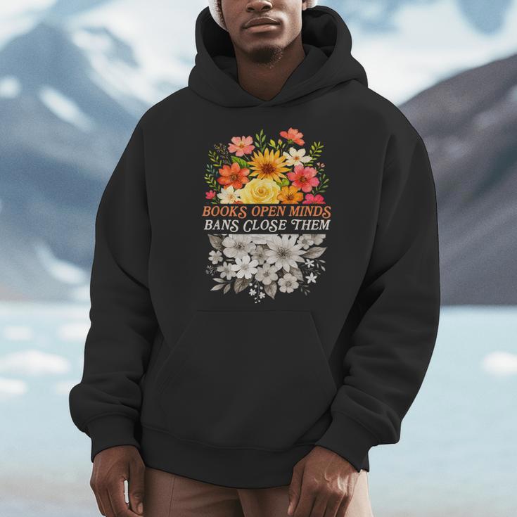 Banned Book Reading Lover Books Open Minds Bans Close Them Men Hoodie