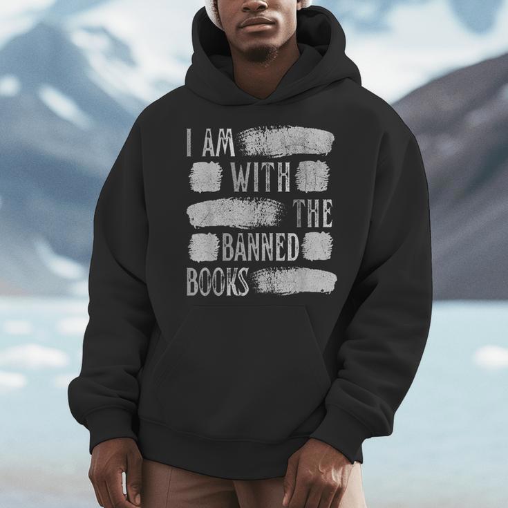 I Am With The Banned Books Reading Lovers Protest Book Bans Men Hoodie