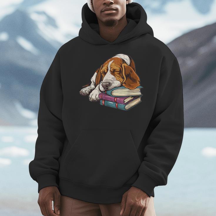 Basset Hound Books Dog Breed Graphic Men Hoodie