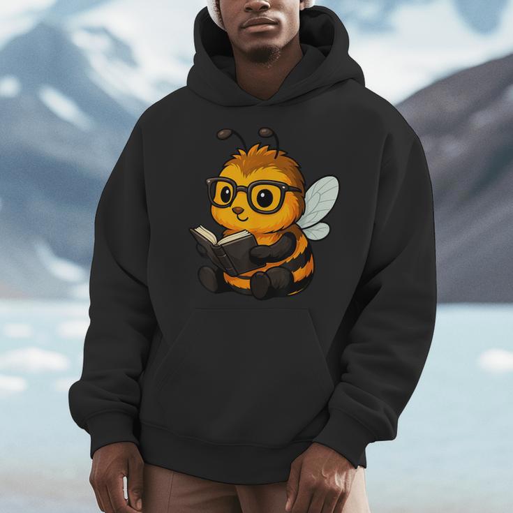 Bee Reading Book Lover Men Hoodie Bee Reading Book Lover Men Hoodie