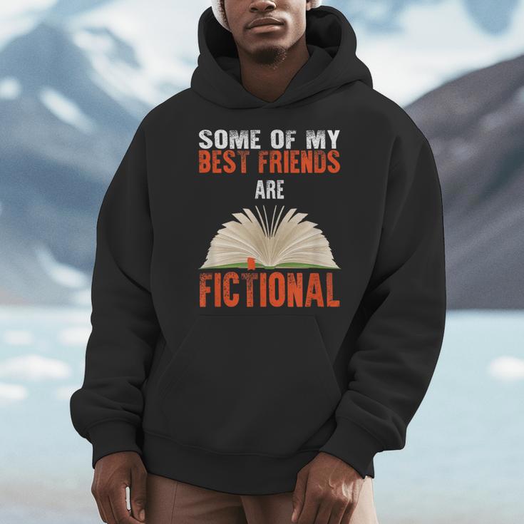 Some Of My Best Friends Are Fictional Book Lover Bookworm Men Hoodie