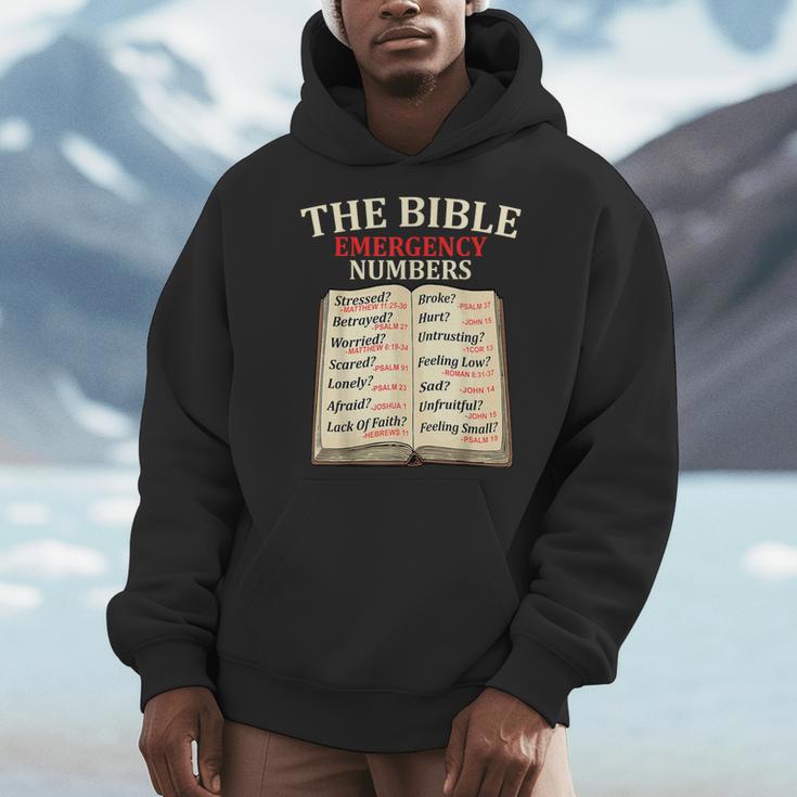 The Bible Book Of Emergency Numbers Religious Christian Men Hoodie