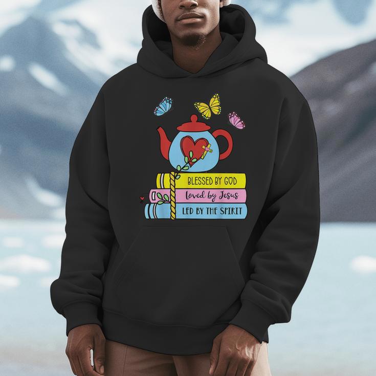 Blessed By God Loved By Jesus Book Lovers Men Hoodie Blessed By God Loved By Jesus Book Lovers Men Hoodie