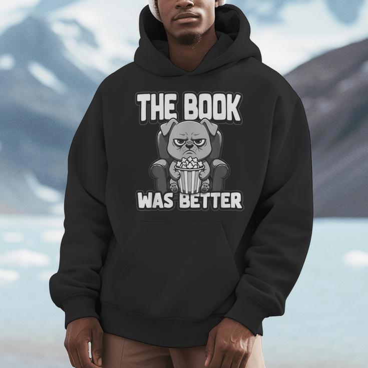 The Book Was Better Fiction Novel Readers Bookish Dog Men Hoodie