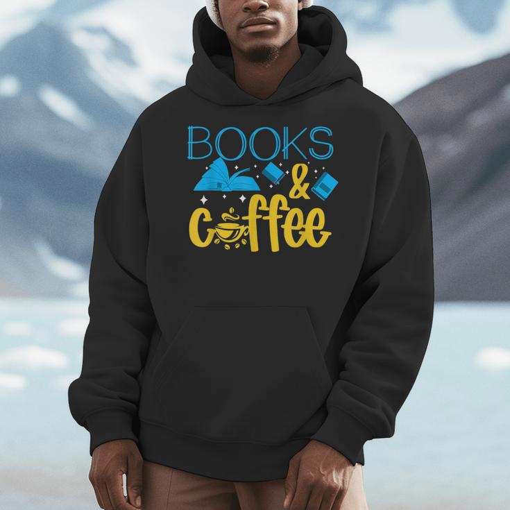 Book Coffee Drink Coffee Read Books Library Bookworm Nerd Men Hoodie